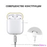 Чехол Elago Silicone DUO для AirPods 1/2, White с крышками Pink и Yellow
