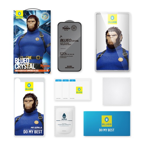 BlueO стекло для iPhone 16 Pro Max, Crystal Anti-Scratch Anti-Static Black