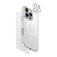 Uniq для iPhone 16 Pro набор Bundle ClearVue 360 MagSafe (Lifepro +Optix glass +Camera lens)