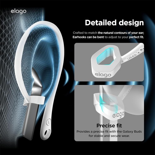 Elago для Galaxy Buds 3/3 Pro крепление EarHook White (2 шт.)