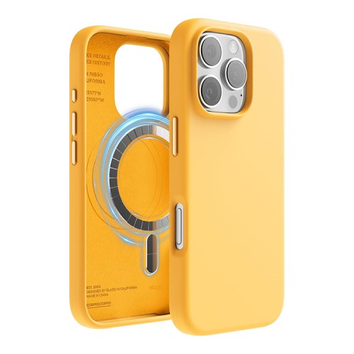 Elago для iPhone 16 Pro Max чехол Soft silicone (Liquid) Sunshine (MagSafe)