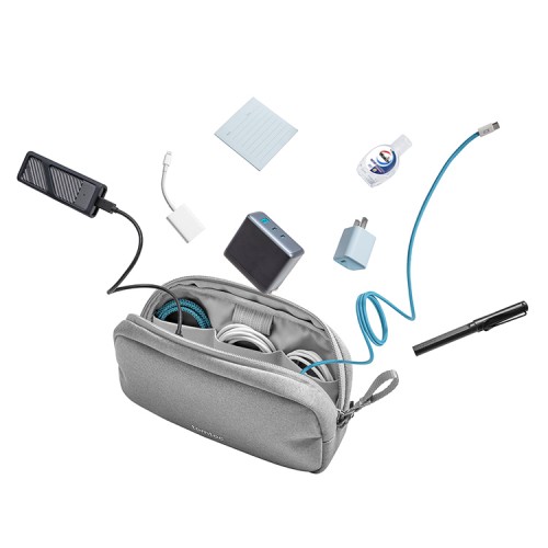 Tomtoc Travel сумка для аксессуаров Light-T12 Electronic Accessory Pouch S 1L Gray