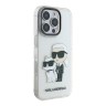 Karl Lagerfeld для iPhone 16 Pro Max чехол PC/TPU NFT Karl & Choupette Hard Glitter Transparent