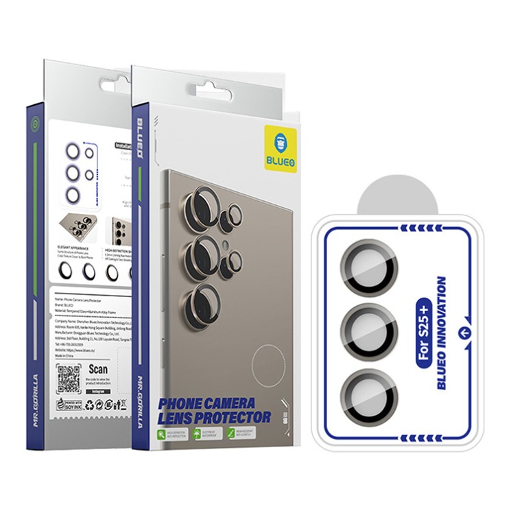 BlueO стекло для Galaxy S25+, Camera lens Armor metal 3 шт. Silver