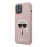 Чехол Karl Lagerfeld Liquid silicone Karl's Head для iPhone 12 Pro Max, розовый