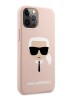 Чехол Karl Lagerfeld Liquid silicone Karl's Head для iPhone 12 Pro Max, розовый