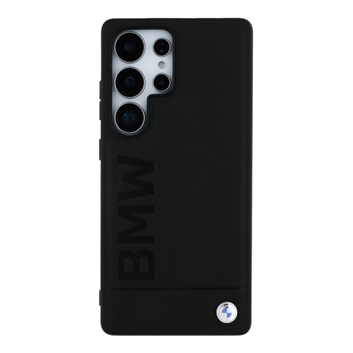 BMW для Galaxy S25 Ultra чехол Signature Leather Logo imprint Metal logo Hard Black