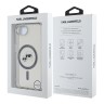 Karl Lagerfeld для iPhone 16e чехол PC/TPU NFT Karl & Choupette Heads Black (MagSafe)