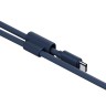 Energea Кабель +Ремешок Lasso 2in1 USB-C to USB-C cable PD240W 5A +Crossbody phone strap 1.5m Blue