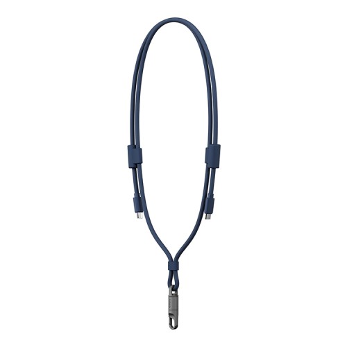 Energea Кабель +Ремешок Lasso 2in1 USB-C to USB-C cable PD240W 5A +Crossbody phone strap 1.5m Blue