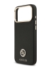 Guess для iPhone 17 Pro Max чехол PU Grained 4G Diamond metal logo Gold camera Hard Black (MagSafe)