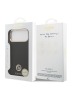 Guess для iPhone 17 Pro Max чехол PU Grained 4G Diamond metal logo Gold camera Hard Black (MagSafe)