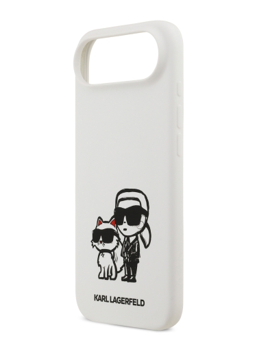 Karl Lagerfeld для iPhone Air чехол Liquid Silicone Sketch Karl & Choupette Hard White (MagSafe)