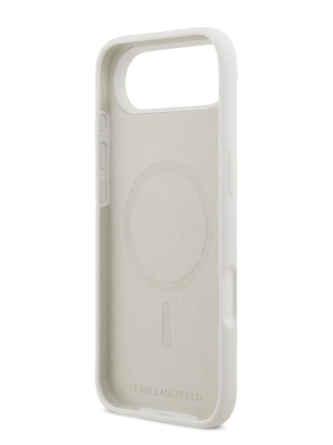 Karl Lagerfeld для iPhone Air чехол Liquid Silicone Sketch Karl & Choupette Hard White (MagSafe)