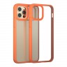 Чехол BlueO Crystal Drop для iPhone 12 Pro Max, оранжевая рамка
