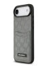 Karl Lagerfeld для iPhone Air чехол PU Saffiano Monogram with Cardslot Hard Silver