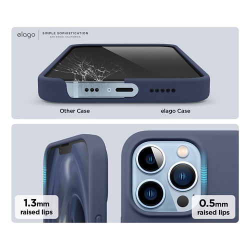 Чехол Elago Soft Silicone для iPhone 13 Pro, синий