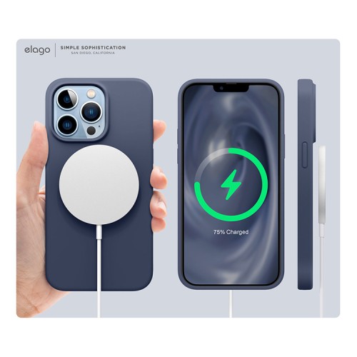 Чехол Elago Soft Silicone для iPhone 13 Pro, синий