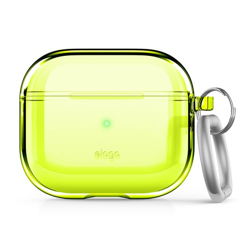 Чехол Elago Clear Hang case для AirPods 3 (2021), Neon Yellow