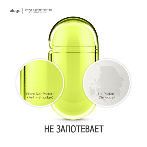 Чехол Elago Clear Hang case для AirPods 3 (2021), Neon Yellow
