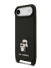 Karl Lagerfeld для iPhone Air чехол Crossbody PU Saffiano NFT Karl&Choup Metal Hard + Strap Black