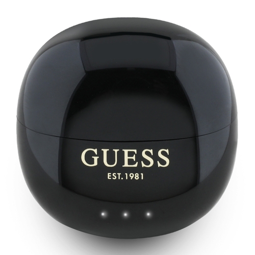 Guess Наушники TWS Bluetooth Glossy Effect Egg Shape with Printed Classic logo Black