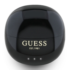 Guess Наушники TWS Bluetooth Glossy Effect Egg Shape with Printed Classic logo Black
