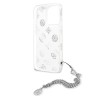 Чехол Guess Peony Hard Transparent +Silver hand chain для iPhone 13 Pro Max, серебристый