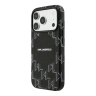 Karl Lagerfeld для iPhone 17 Pro чехол PU Full Wrapped Monogram Metal camera Hard Black (MagSafe)