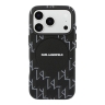 Karl Lagerfeld для iPhone 17 Pro чехол PU Full Wrapped Monogram Metal camera Hard Black (MagSafe)