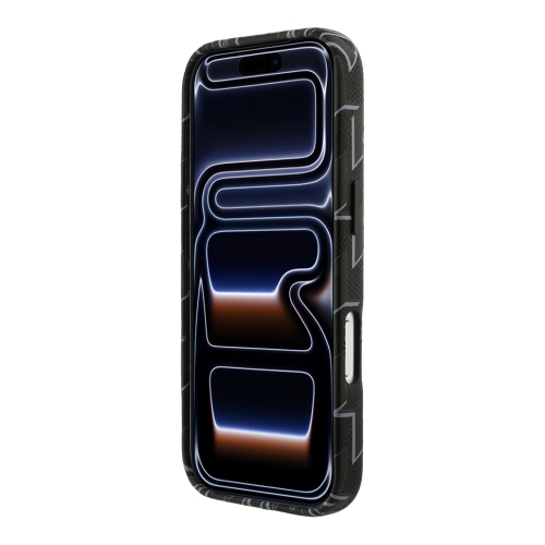 Karl Lagerfeld для iPhone 17 Pro чехол PU Full Wrapped Monogram Metal camera Hard Black (MagSafe)