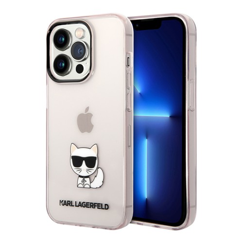 Чехол Lagerfeld Choupette body TPU Hard для iPhone 14 Pro, розовый