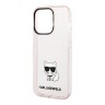 Чехол Lagerfeld Choupette body TPU Hard для iPhone 14 Pro, розовый