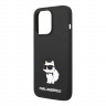 Чехол Lagerfeld Liquid silicone NFT Choupette Hard для iPhone 14 Pro, черный