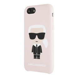 Чехол Karl Lagerfeld Liquid silicone Iconic Karl для iPhone 7/8/SE 2020, розовый