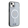 Чехол BMW M-Collection Silver Ring Hard для iPhone 14 Plus, прозрачный (MagSafe)