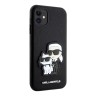 Чехол Lagerfeld PU Saffiano NFT Karl & Choupette Hard для iPhone 11, черный