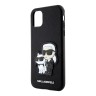 Чехол Lagerfeld PU Saffiano NFT Karl & Choupette Hard для iPhone 11, черный