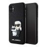 Чехол Lagerfeld PU Saffiano NFT Karl & Choupette Hard для iPhone 11, черный