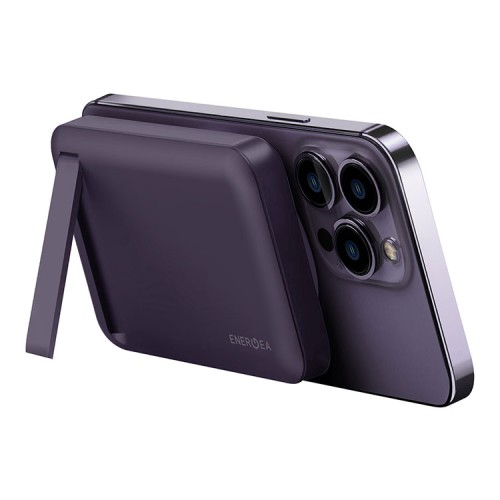 EnergEA АКБ MagPac MINI, 10000W Magnetic wireless 15W USB-C 20W ultra-slim with stand Purple