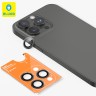 BlueO стекло для iPhone 15 Pro Max Camera lens Armor metal 3 шт. Black (+installer)