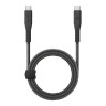 EnergEA Кабель FLOW USB-C to USB-C PD240W 5A Nanoweave Magnetic tie Black (1.5 метра)