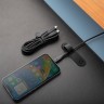 EnergEA Кабель FLOW USB-C to USB-C PD240W 5A Nanoweave Magnetic tie Black (1.5 метра)
