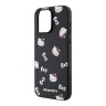 Hello Kitty для iPhone 15 Pro Max чехол PU Saffiano Heads and Bows + Hand strap Hard Black/Red