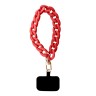 Hello Kitty для iPhone 15 Pro Max чехол PU Saffiano Heads and Bows + Hand strap Hard Black/Red