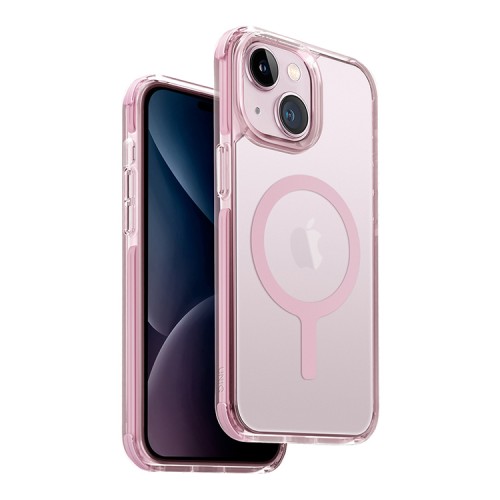 Uniq для iPhone 15 Plus чехол Combat AF Baby Pink (MagSafe)