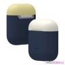Чехол Elago  Silicone DUO для AirPods 1/2, Blue с крышками White и Yellow