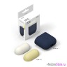 Чехол Elago  Silicone DUO для AirPods 1/2, Blue с крышками White и Yellow