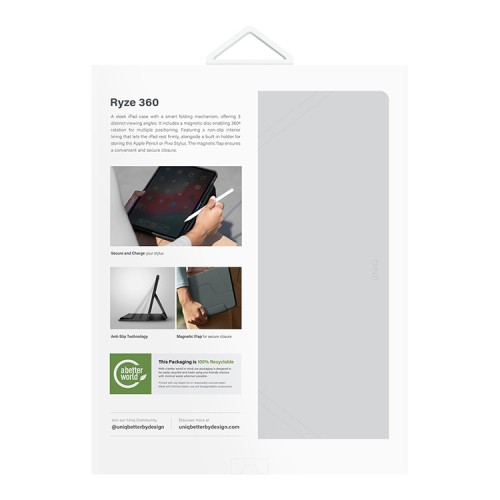 Uniq для iPad Air 13 (2024/25) чехол Ryze 360 Light Grey