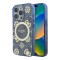 Guess для iPhone 16 Pro Max чехол PC/TPU 4G Peony Blue (MagSafe)